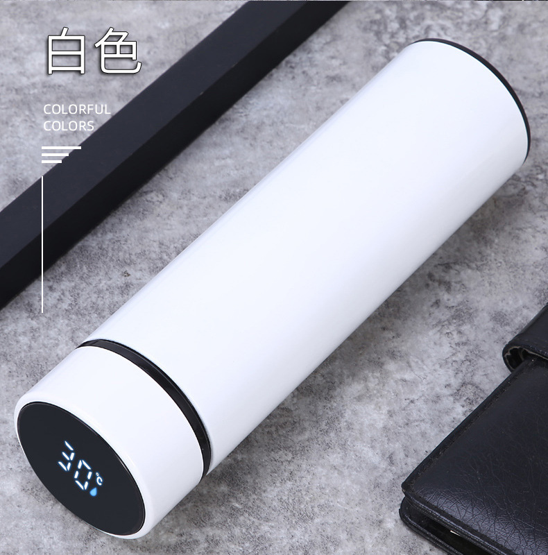 智能水杯304不銹鋼保溫杯創意溫度顯示杯子商務禮品杯絲印LOGO